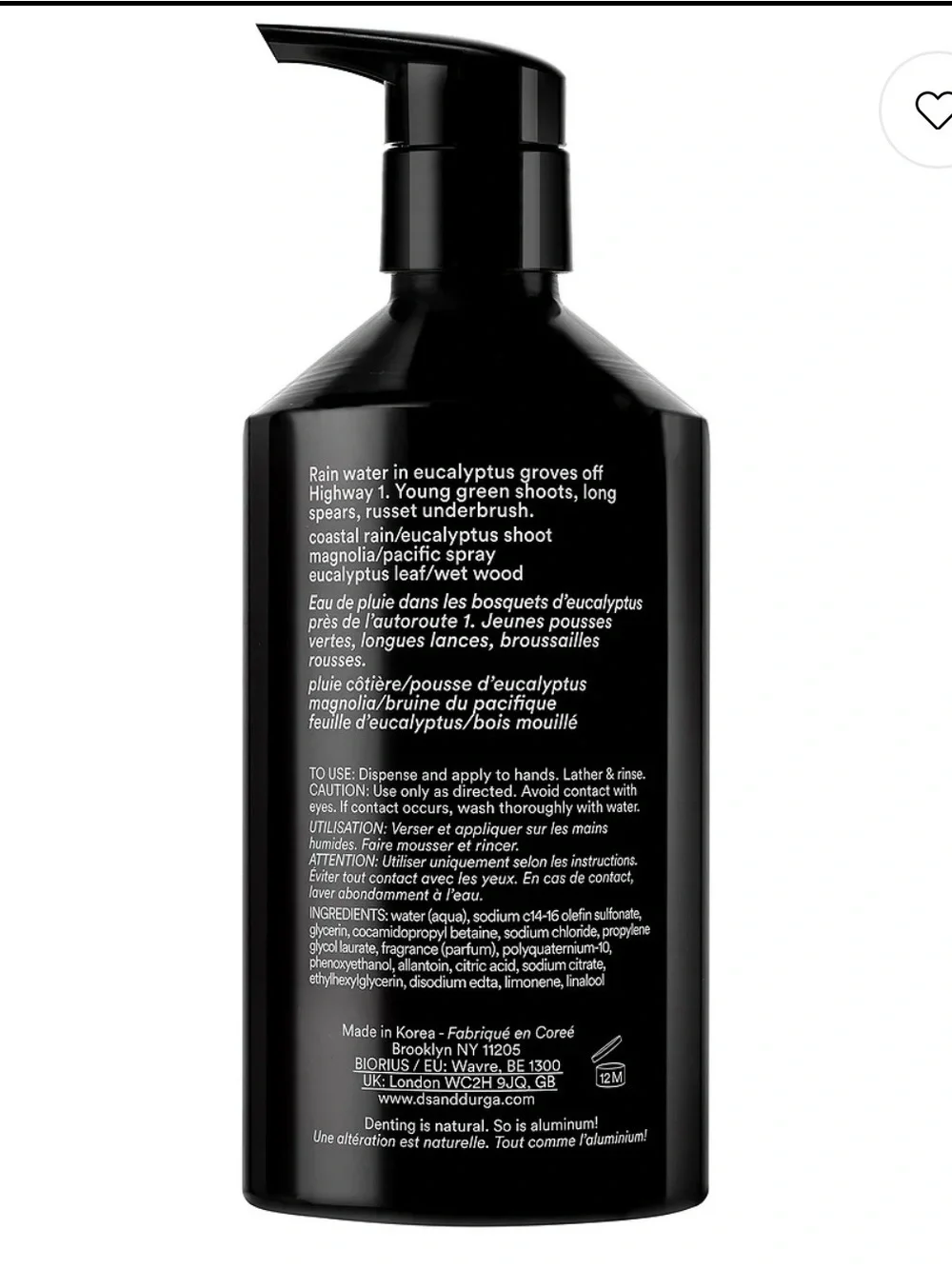 D.S. & Durga Big Sur After Rain Hand Soap
